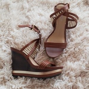 Gianni Bini leather wedges